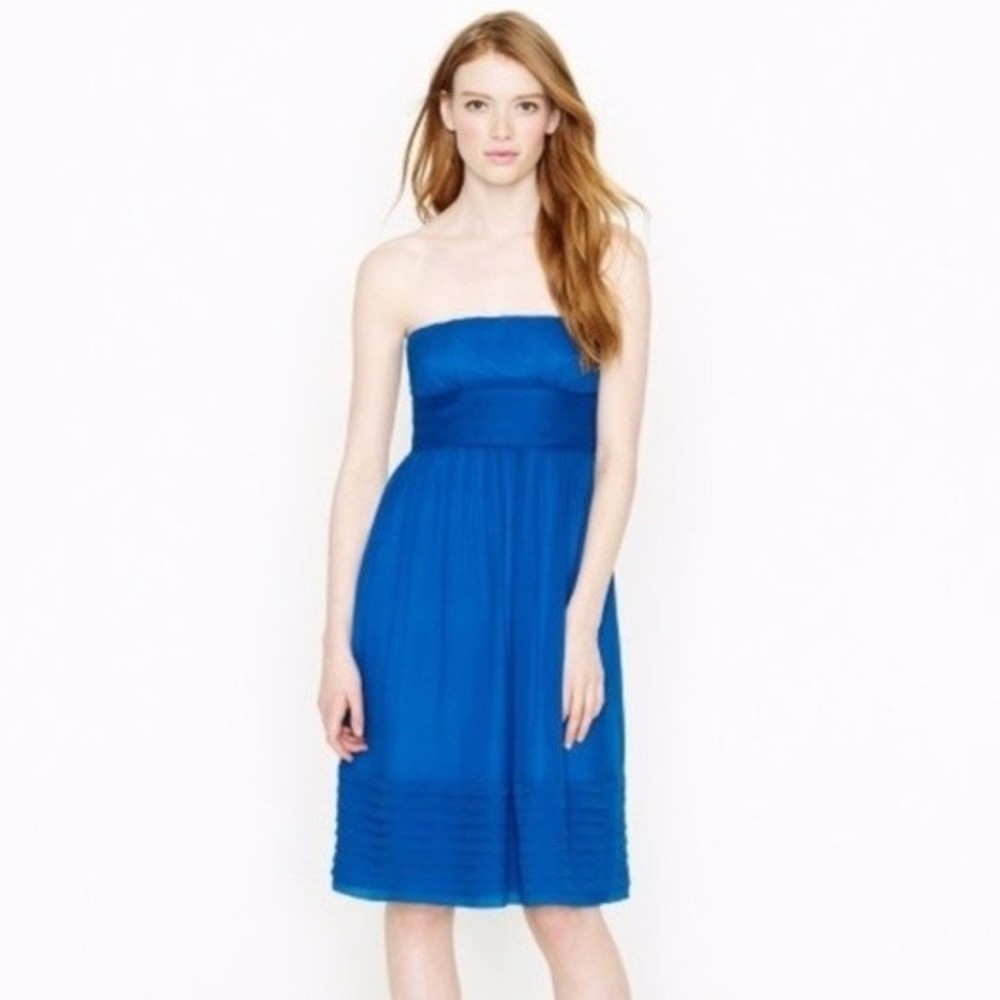 J. Crew 100% Silk Strapless Cocktail Dress